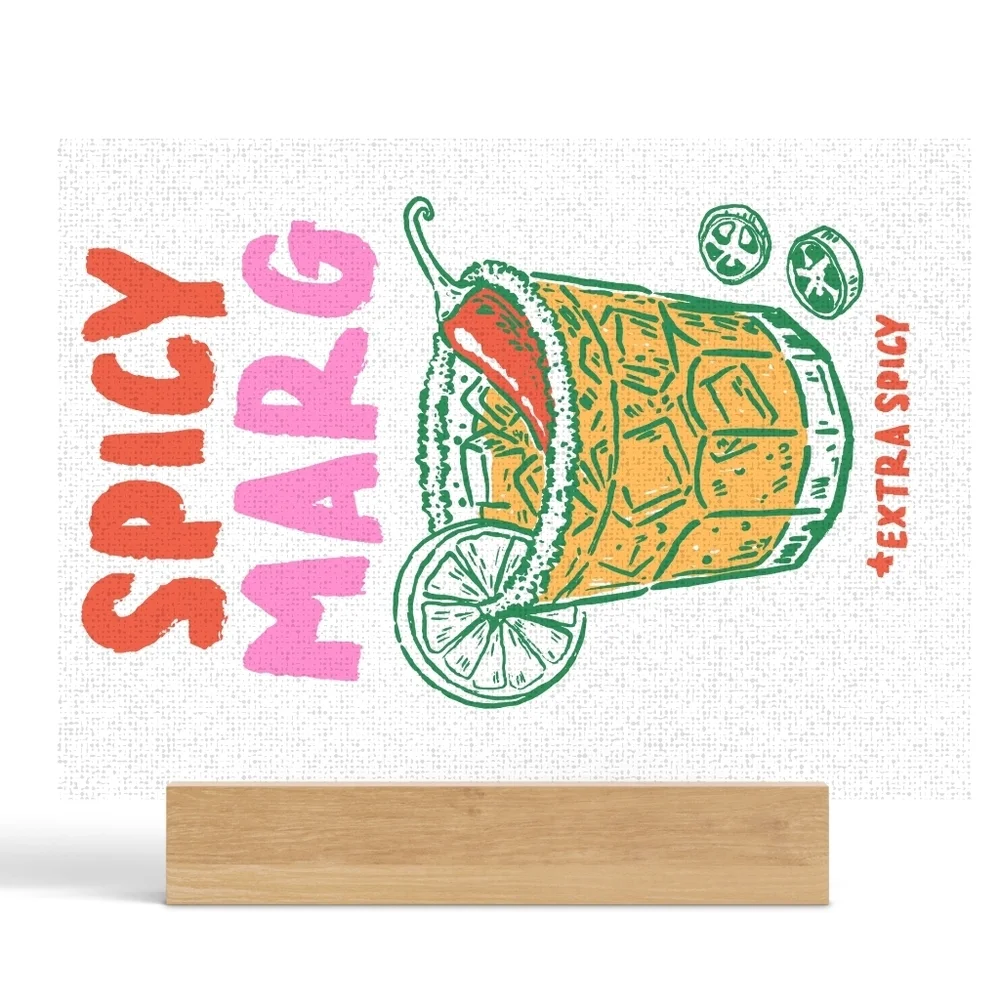Colorful Spicy Margarita Glass Cutting Board
